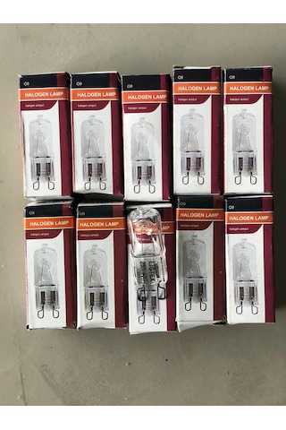 10 Adet G9 Halojen Lamba 220v 40w 640 Lümen Şeffaf