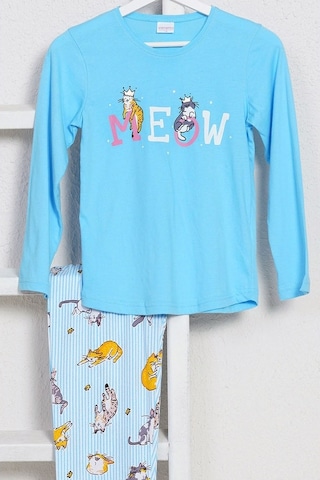 Vienetta Genç Kız O Yaka Süprem Penye Pijama Takım 9581,7-14 Yaş (452961558)