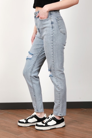 Giysa Kadın Lyc Lazer Kesim Skinny Jean Mavi