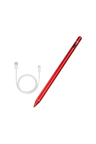Tüm Cihazlar İle Uyumlu Stylus Hassas Yazı Çizim Kalemi 2. Nesil Kırmızı