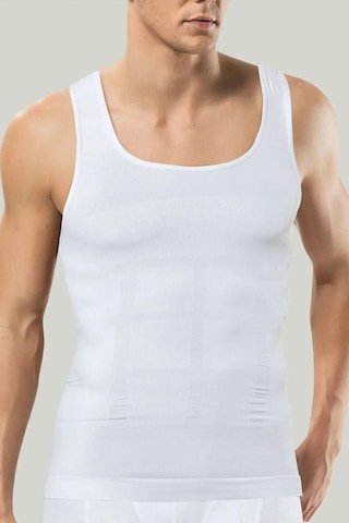 Miss Fit Erkek Korseli Atlet 26002 Beyaz