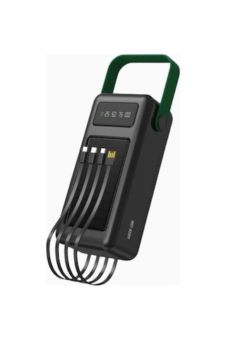 Green Lion Solar Max 80000mah Güneş Panelli Powerbank Siyah Taşınabilir Şarj Cihazları
