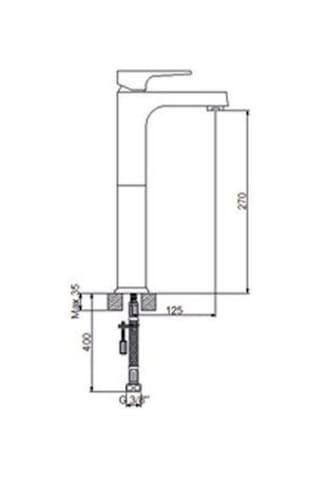 Newarc Aqua Çanak Lavabo Bataryası Siyah