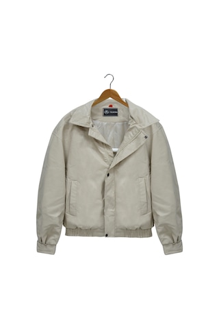 Terapi Men Krem Oversize Bomber Deri Ceket Krem