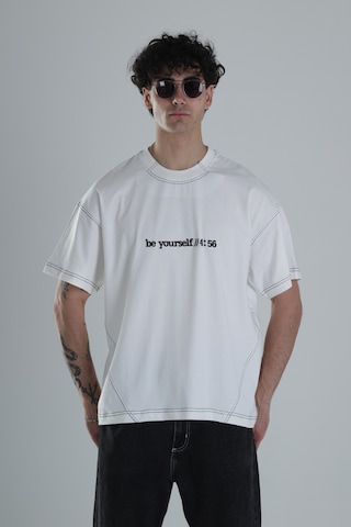 Cocopelli Be Yourself Oversize Tasarım T-shirt Coc1384 Beyaz