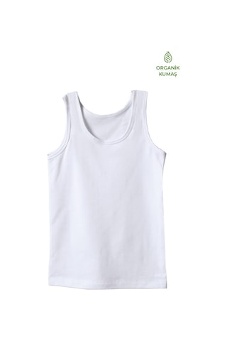 Blackspade Erkek Çocuk Organik Atlet 9400 - Beyaz