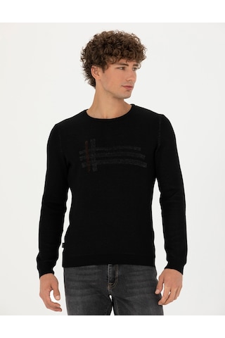 Pierre Cardin Erkek Siyah Triko Kazak 50278091-vr046 Siyah