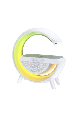 15w Kablosuz Şarj Özellikli Rgb Işıklı Bluetooth Hoparlör Standı