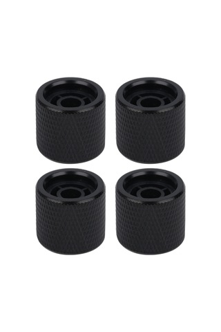 Hfambition 4 Adet Elektro Bas Ve Gitar Ton/volüm Kontrol Knobu - Metal + Gerçek Kabuk Takımı Siyah Renkli Dayanıklı Aksesuar