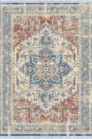 Kiremit Göbekli Dokuma Pamuk Taban Kaymaz Kilim Klm329n11