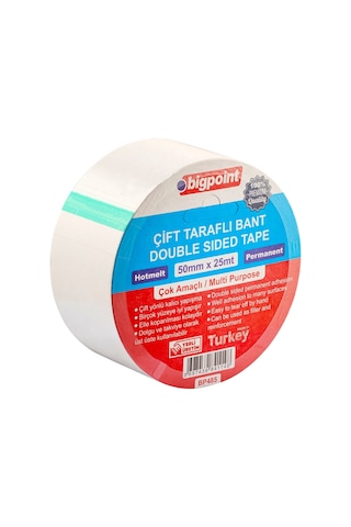 Bigpoint Çift Taraflı Bant 50 Mm X 25 M
