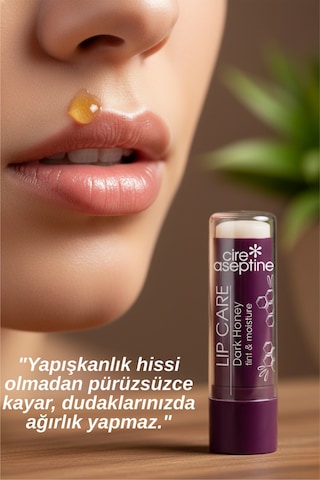 Cire Aseptin Dark Honey Renkli Dudak Bakım Kremi 4,5 Gr