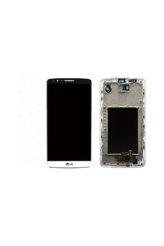 LG Uyumlu G3 Lcd Ekran Dokunmatik Beyaz Çıtalı