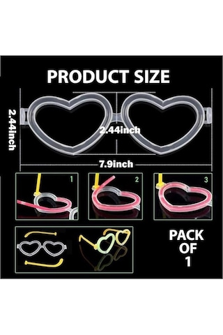 Glow Kalpli Fosforlu Gözlük 6 Lı Renkli Set Neon Parti Çocuk