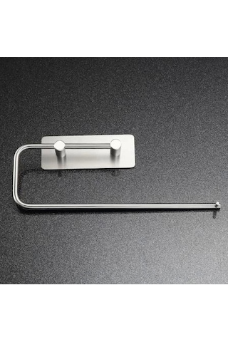 Kağıt Havluluk Yapışkanlı Çift Çubuklu Paslanmaz Çelik Krom Rengi Krom