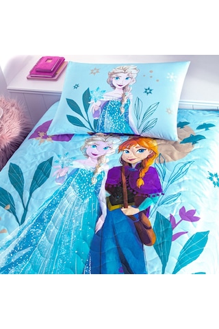 Lisanslı Disney Frozen Flower Power Cpp Tek Kişilik Yatak Örtüsü 000000001000046657