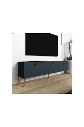 Milan 150 Cm Tv Ünitesi, Tv Sehpası Antrasit - Altın Antrasit-altın