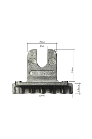 Roto Pencere Kolu Dişli U Sürgüsü 26 Mm