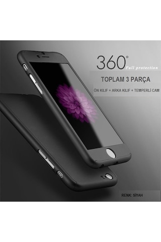 Apple Uyumlu iPhone 8 Plus Kilif 360° Derece Tam Koruma / 3 Parça 223489908 - Renk Seçiniz / Gold