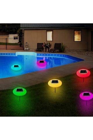 Ebitda Güneş Enerjili Bahçe Topraklama Fişi, Rgb Led Dekoratif Işıklar, Peyzaj Aydınlatması