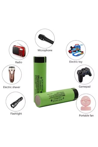 Ncr18650b 3.7 V 3400 Mah 18650 Düz Kafalı Şarj Edilebilir Pil 4 Adet Yeni Ve