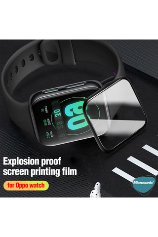 Microsonic Oppo Watch 41Mm Tam Kaplayan Cam Full Ekran Koruyucu S