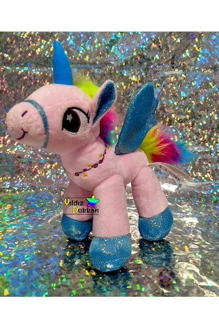 Sevimli Hayvan Peluş Oyuncak At Boynuzlu At Unicorn Pony 25Cm Pbm