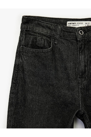 Koton Siyah Kadın Jean Pantolon 6wal40034md Siyah