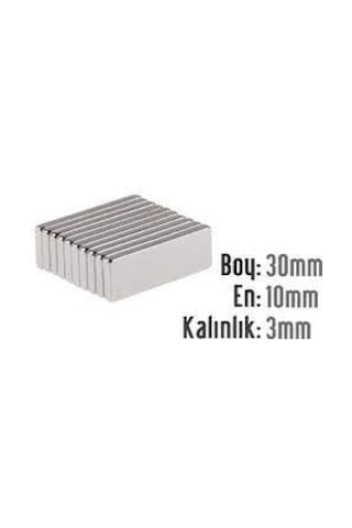 Neodyum Mıknatıs 30x10x3 Mm 5 Adet