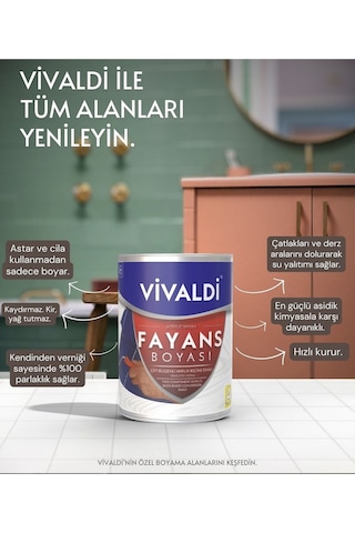 Fayans Boyası Sıvı Cam Ve Uygulama Seti Tezgah,mermer,banyo,mutfak Boyama Seti Yağmurbulutu 1 Lt 1 L