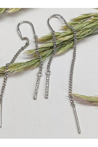 Sılver Whale Gümüş Küpe File Çekiçli Delikli 237436415 Diğer