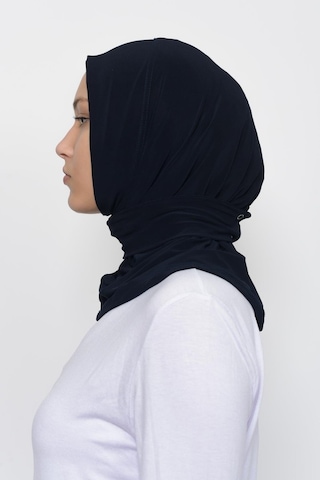 Altobeh Çıtçıtlı Hazır Eşarp Hijap Lacivert
