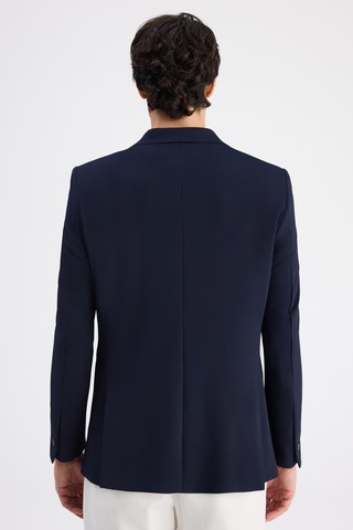 Twn Slim Fit Lacivert Armürlü Kumaş Ceket 6ec04bb01474m 101