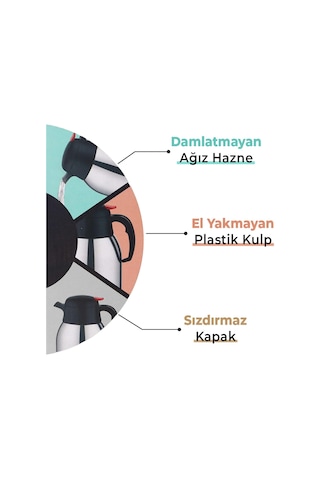Penguen 2 Litre Çelik Termos Png-1200p, Penguen Çay Termosu Çok Renkli