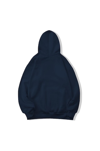 Brz Collection Oversize Unisex Basic Hoodie-lacivert Lacivert