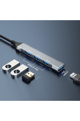 Dudao Usb-hubb 4'ü 1 Arada Usb-c - 4x Usb-a 3 X Usb2.0 / Usb3.0