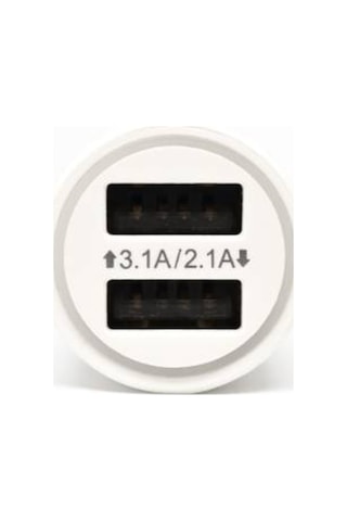 Winex W001 Usb A Çift Çıkışlı 3.1A Araç Şarj Aleti Beyaz