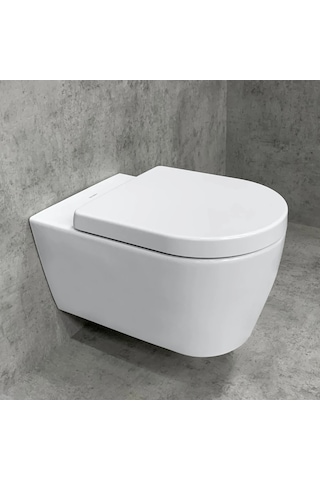 Duravit Me By Starck Kanalsız Asma Klozet Yavaş Kapanır Kapak Dahil Beyaz, 2529390075 Beyaz