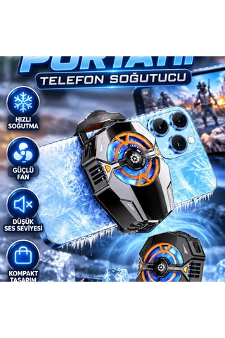 Güçlü Motorlu Fanlı Telefon Soğutucu Yoğun Kullanım Ve Mobil Oyun İçin