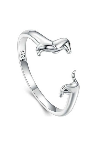Fastbuy Scr894 Gümüş Dachshund Yıldızlı Bilezik, Renkli S925 Ayarlı Takı Çok Renkli