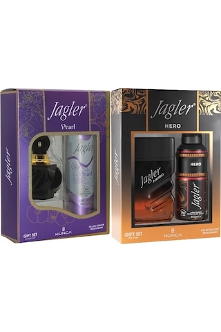 Jagler Pearl Kadın Parfüm Seti 60ml + Hero Erkek Parfüm Seti 90 ML