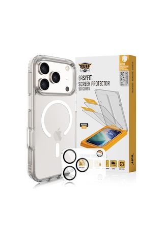 Buff Apple Uyumlu iPhone 17 Pro - MagSafe Kılıf + Ekran Koruyucu + Lens Koruyucu Glass