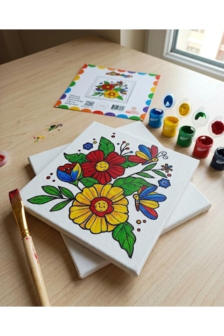 Lexroo Figürlü Tuval Boyama Seti 20x20 Cm Standart