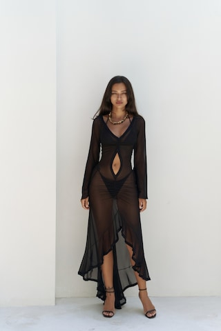 Mai Collection Mai Studios Co. Alyona Dantel Detay Siyah Elbise Siyah