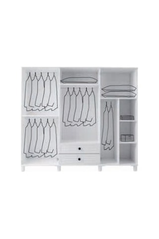 Kestel Mdf 6 Kapılı Dolap Beyaz