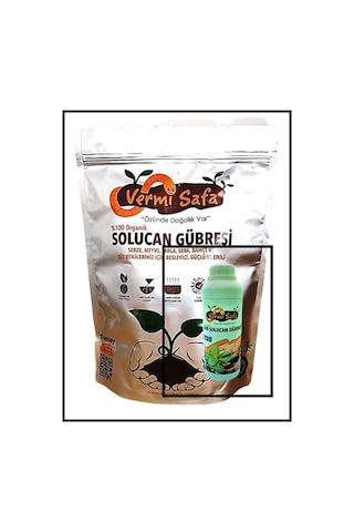 %100 Organik Vermisafa Solucan Gübresi 2 KG Katı + 1 L Sıvı