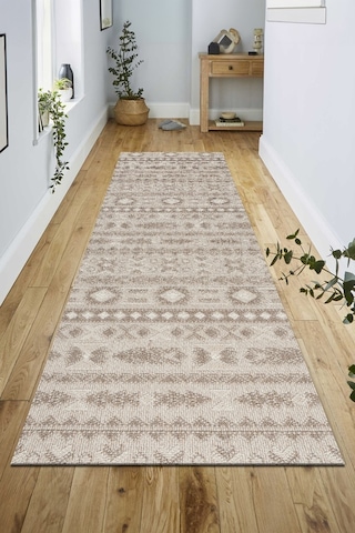 Modern Tasarımlı Jüt Dokuma Loop Sisal Kahve Renk Halı kahve