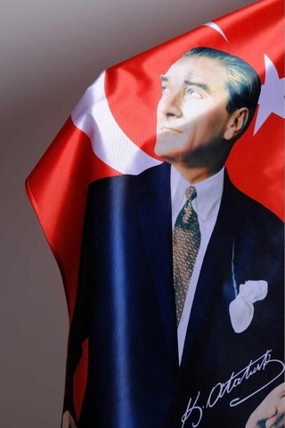 Zc Bayrak Atatürk Baskılı Türk Bayrağı 70x105 Cm Raşel Kumaş Dijital Baskı Diğer