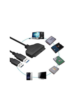 Wozlo 2.5" USB 3.0 Sata HDD Harddisk Kablosu + HDD Koruma Kutusu