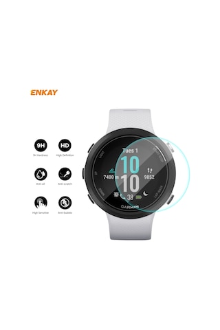 Garmin Swim 2 İçin Enkay Hat-prince 0.2mm 9h 2.15d Kavisli Kenar Temperli Cam Ekran Koruyucu Film İzle